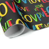 愛カラフルの言葉 ラッピングペーパー (ロールコーナー)