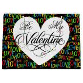 愛カラフルの言葉 ラージペーパーバッグ (正面)