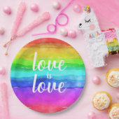 愛カラフルはラブレインボー ペーパープレート (パーティー)