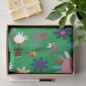 愛カラフルらしいフローラ葉 薄葉紙 (ギフト)