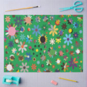 愛カラフルらしいフローラ葉 薄葉紙 (クラフト)