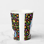 愛カラフルらしい一角花とハート 紙コップ (左)