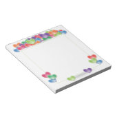 愛カラフルハートバルーン枠 ノートパッド (アングル)