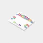 愛カラフルハートバルーン枠 ポストイット (アングル)