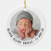 愛カラフル平和の喜びとベビーキスかわいい写真 セラミックオーナメント (裏面)