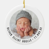 愛カラフル平和の喜びとベビーキスかわいい写真 セラミックオーナメント (裏面)