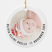 愛カラフル平和の喜びとベビーキスかわいい写真 セラミックオーナメント (裏面)