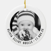 愛カラフル平和の喜びとベビーキスかわいい写真 セラミックオーナメント (裏面)