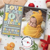 愛カラフル平和の喜びとベビーキスの写真カード