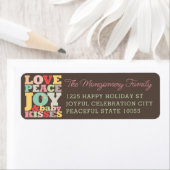 愛カラフル平和の喜びとベビーキスアドレス ラベル (インサイチュ)