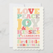 愛カラフル平和の喜びとベビーキス手紙 シーズンカード (正面)