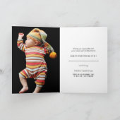 愛カラフル平和の喜びとベビーキス手紙 シーズンカード (内部)