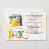 愛カラフル平和の喜びとベビーキス手紙 シーズンカード (裏面)