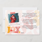 愛カラフル平和の喜びとベビーキス手紙 シーズンカード (裏面)