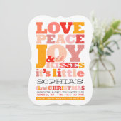 愛カラフル平和の喜びとベビーキス手紙 シーズンカード (スタンド正面)