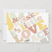 愛カラフル平和の喜びとベビーキス手紙 シーズンカード (裏面)