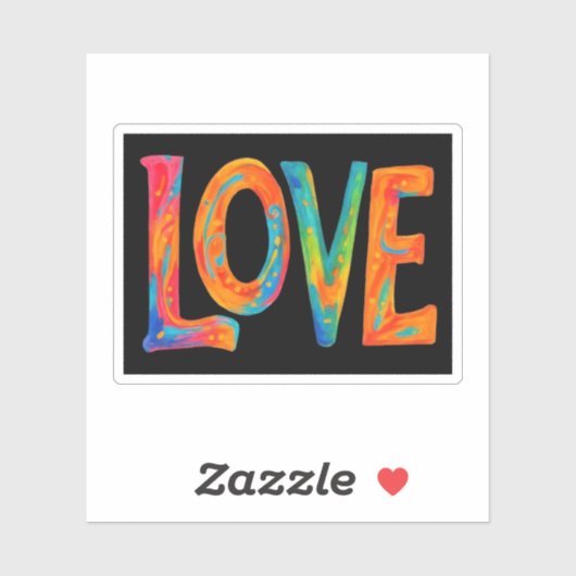 愛カラフル語 シール (シート)