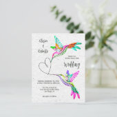 愛カラフル鳥とハートメキシ結婚コ 招待状 (スタンド正面)