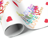 愛カラフル ラッピングペーパー (ロールコーナー)