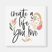 愛ガーリーする人生を作る意欲を起こ引用文 マグネット (正面)