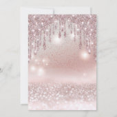 愛ガーリーらしいバラ金ゴールドの乾グラデーション滴 招待状 (裏面)