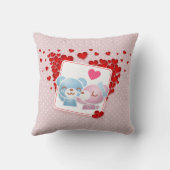 愛キスをするのハートが揃ったのまわりに クッション (裏面)