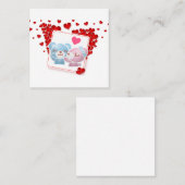 愛キスをするのハートが揃ったのまわりに スクエア名刺 (正面/裏面)