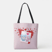 愛キスをするのハートが揃ったのまわりに トートバッグ (裏面)