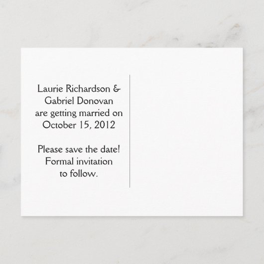 愛キスをするの白鳥が日付を保存 案内ポストカード (裏面)