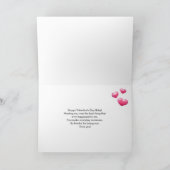 愛キスをする付きクマハートバレンタイン カード (内部)