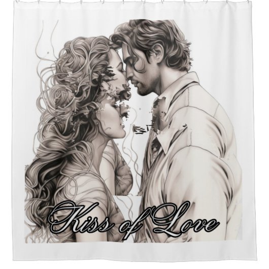 愛キス シャワーカーテン (正面)