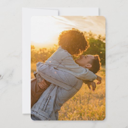 愛ギークバイナリーシンプルコード写真用プログラム セーブザデート (裏面)