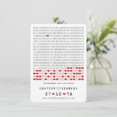 愛ギークバイナリーシンプルコード写真用プログラム セーブザデート (スタンド正面)