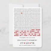 愛ギークバイナリーシンプルコード写真用プログラム セーブザデート (正面)