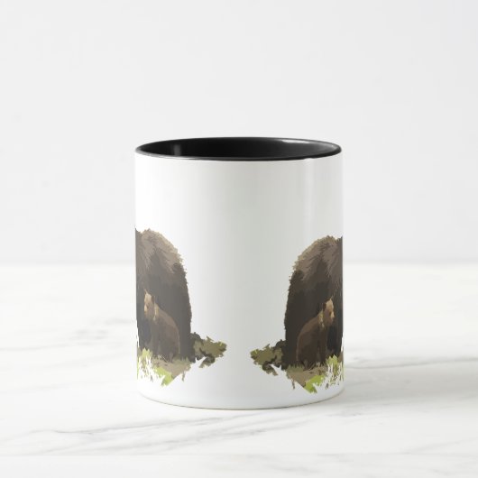 愛クマ動物そんなに私はおもしろい引用文マグ マグカップ (中央)