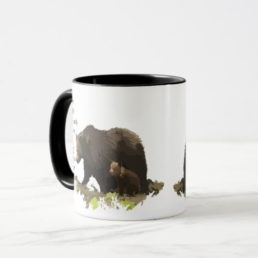 愛クマ動物そんなに私はおもしろい引用文マグ マグカップ (正面左)