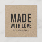 愛クラフトと作られるシンプルでスタイリッシュな素朴 スクエア名刺 (正面)