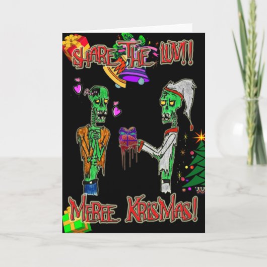 愛クリスマスカードを共有して下さい シーズンカード (正面)