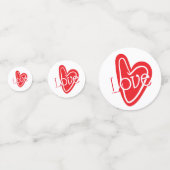 愛クール赤いハート コンフェッティ (正面)