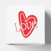 愛クール赤いハート フェイバーボックス (上部)