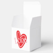 愛クール赤いハート フェイバーボックス (オープン)