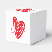 愛クール赤いハート フェイバーボックス (裏面サイド)