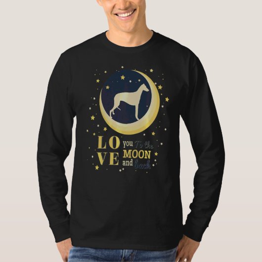 愛グレイハウンドウィンハウンド月 Tシャツ (正面)