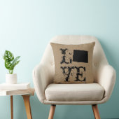 愛コロラド州の州の素朴でシックなバーラップのヴィンテージ クッション (椅子)