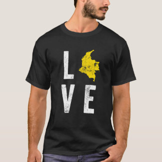 愛コロンビア地図コロンビア国家独立 Tシャツ