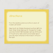 愛コンテンポラリー鳥の黄色い結婚披露宴 エンクロージャーカード (裏面)