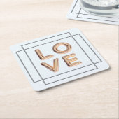 愛コースター スクエアペーパーコースター (アングル)