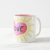 愛コーヒーカップのハート ツートーンマグカップ (正面右)