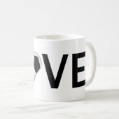 愛サッカーのマグ(サッカーボールのハート) コーヒーマグカップ (正面右)