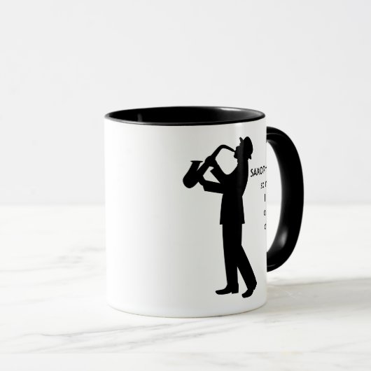 愛サックス私は非常に多くのおもしろい引用文 マグカップ (正面右)